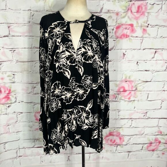 Free people long sleeve tree swing tunic mini dress - Picture 6 of 16